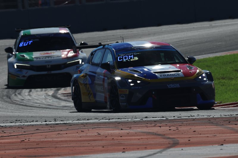 Racing car on track